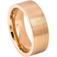 thumbnail image 1 of Ring for Men and Women Gifts With Thought Ring ROSE GOLD IP Plated Brushed Pipe Cut Band – 8mm Wedding Band Ring Ideal Rings for Couples, 1 of 5