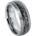 thumbnail image 1 of Ring for Men and Women Gifts With Thought Ring Semi-Domed Ring with Imitation Meteorite Inlay 8mm Wedding Band Ring Ideal Rings for Couples, 1 of 5