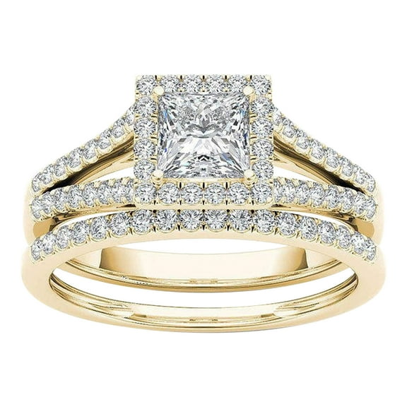 Ring for Women 2 in 1 Rings Set, Jewelry Gifts Size 5-10