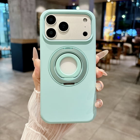 Ring for iPhone 17 Pro Max Case, Built-in Rotatable Ring Stand and Secure Finger Ring Holder, Compatible with Mag-Safe, Military Grade Drop Protection, Shock Resistant for iPhone 17 Pro Max, Skyblue