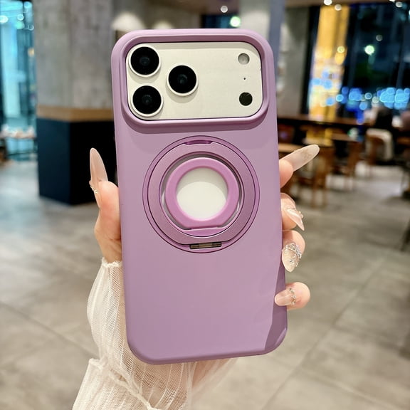 Ring for iPhone Air Case, Built-in Rotatable Ring Stand and Secure Finger Ring Holder, Compatible with Mag-Safe, Military Grade Drop Protection, Shock Resistant for iPhone Air, Purple