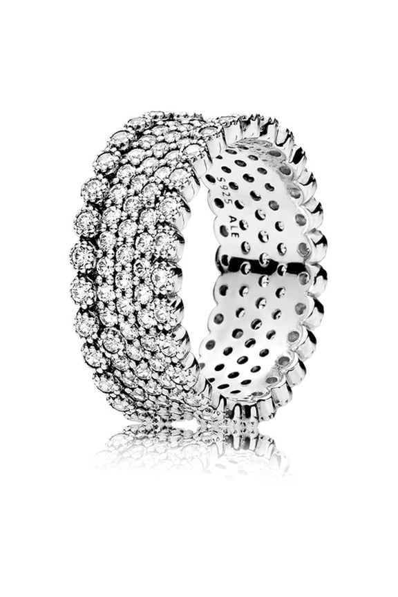 Ring in sterling silver w/Pave-set clear CZ Ring sz 52 196313CZ-52