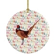 thumbnail image 1 of Ring-necked Common Pheasant Christmas Ceramic Ornament 2.8 in x 2.8 in, 1 of 3