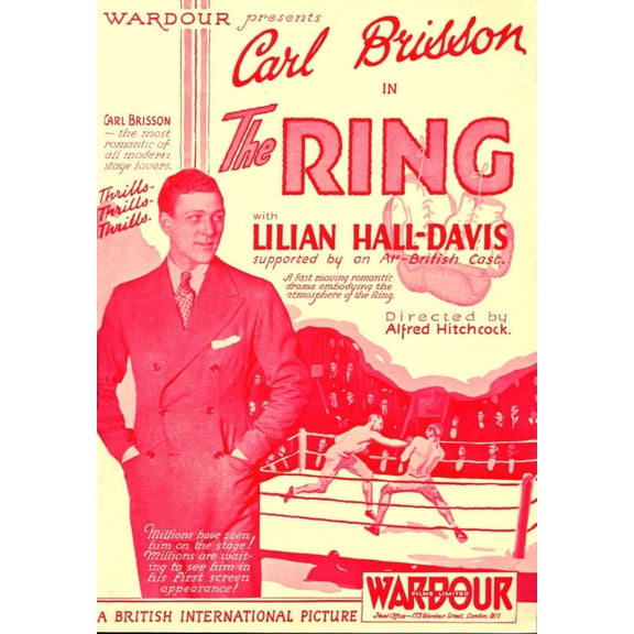 Ring the Movie Poster boxing carl brisson Metal Print 12x16 12x16 Square Adults Best Posters
