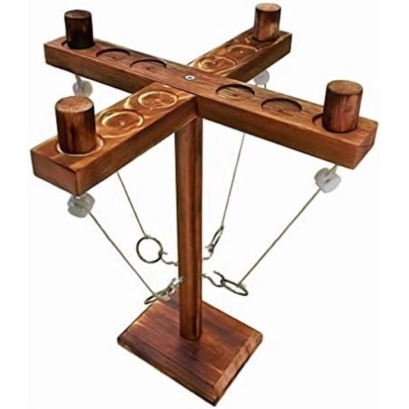 Ring toss Games Ring Hook Toss Game, Wooden Hook Tossing Game Interactive Outdoor Toys and Games for Family and Friends$$Sport & Recreation Other