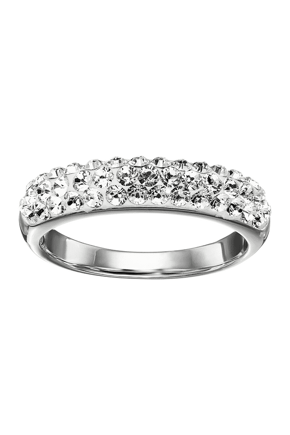 Ring with Swarovski Crystals in Sterling Silver