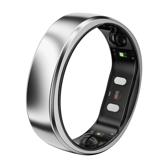 RingConn Gen 2 Air Smart Ring - 24/7 Health Tracking, Cycle Insights with Period Predictions, Ultra-Thin, Up to 10-Day Battery, Subscription-Free (Size 7, Galaxy Silver)