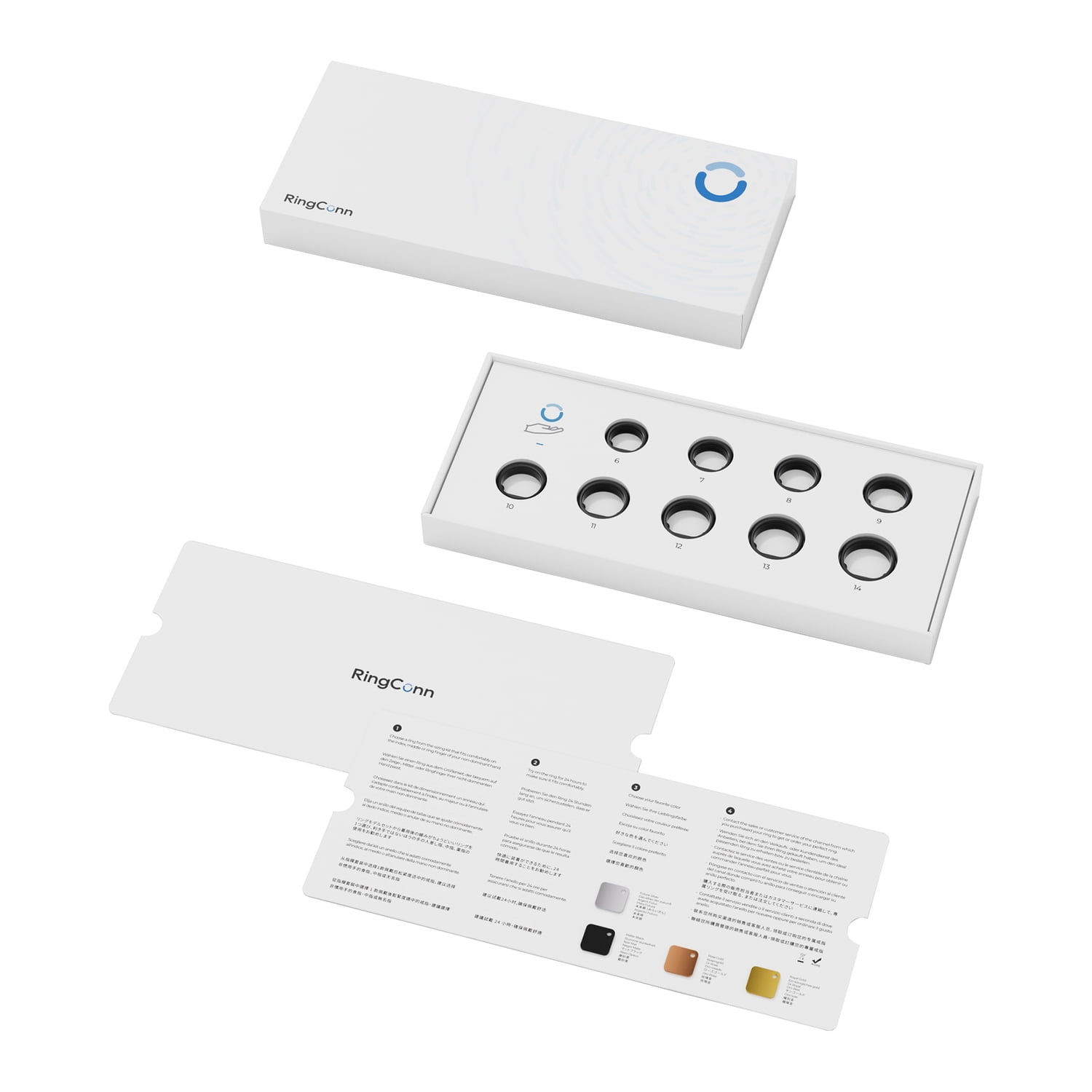 RINGCONN Gen 2 Smart Ring Sizing Kit, Size before You Buy to Choose between 9 Gen 2 Ring Sizes 122010003