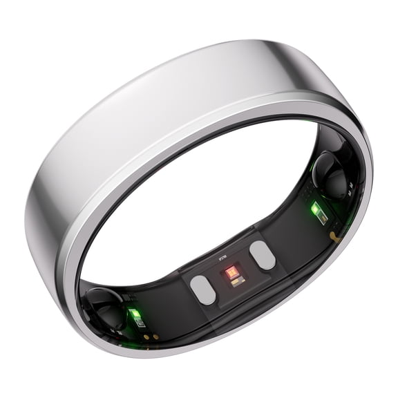 RingConn Gen 2 Ultra-Thin Smart Ring with Sleep Apnea Monitoring and Health Tracking, Size 9, Future Silver