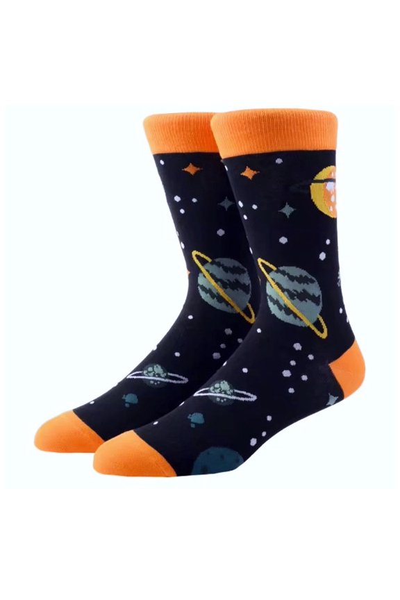 Ringed Planets in Space Socks from the Sock Panda (Adult Medium)