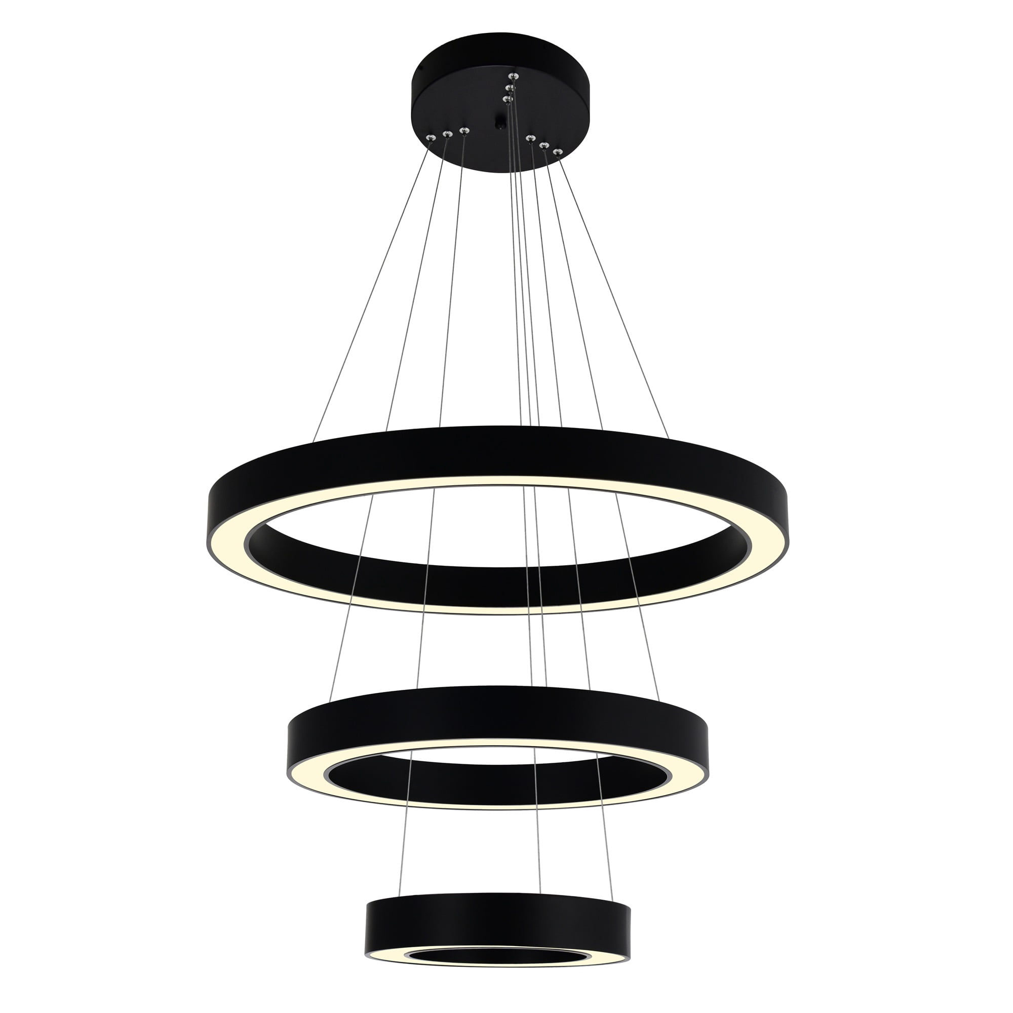 Ringer LED Integrated Black Chandelier - Walmart.com