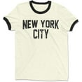 thumbnail image 1 of Ringer Tee New York City John Lennon T-Shirt  Distressed, Natural, XL, 1 of 4