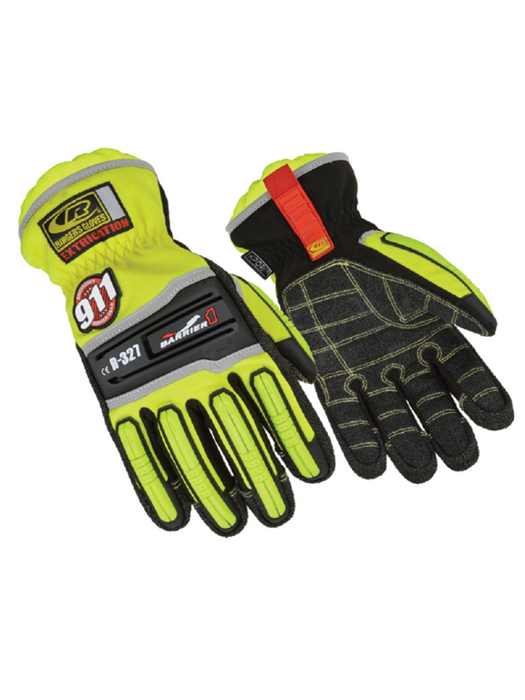 RINGERS R-327 Barrier 1 Impact Extraction Safety Gloves, Yellow XX-Large, 1 Pair