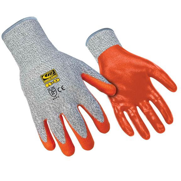 RINGERS R-45 Light Duty Thin A3 Cut Protection Gloves, Grey/Orange XL, 1 Pair