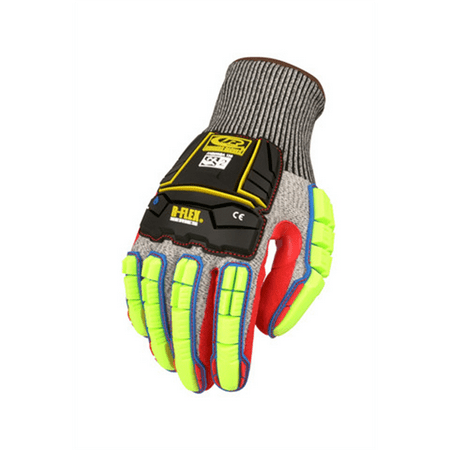 RINGERS R-65 Nitrile Half-Dipped Impact Gloves, High-Visibility Small, 1 Pair