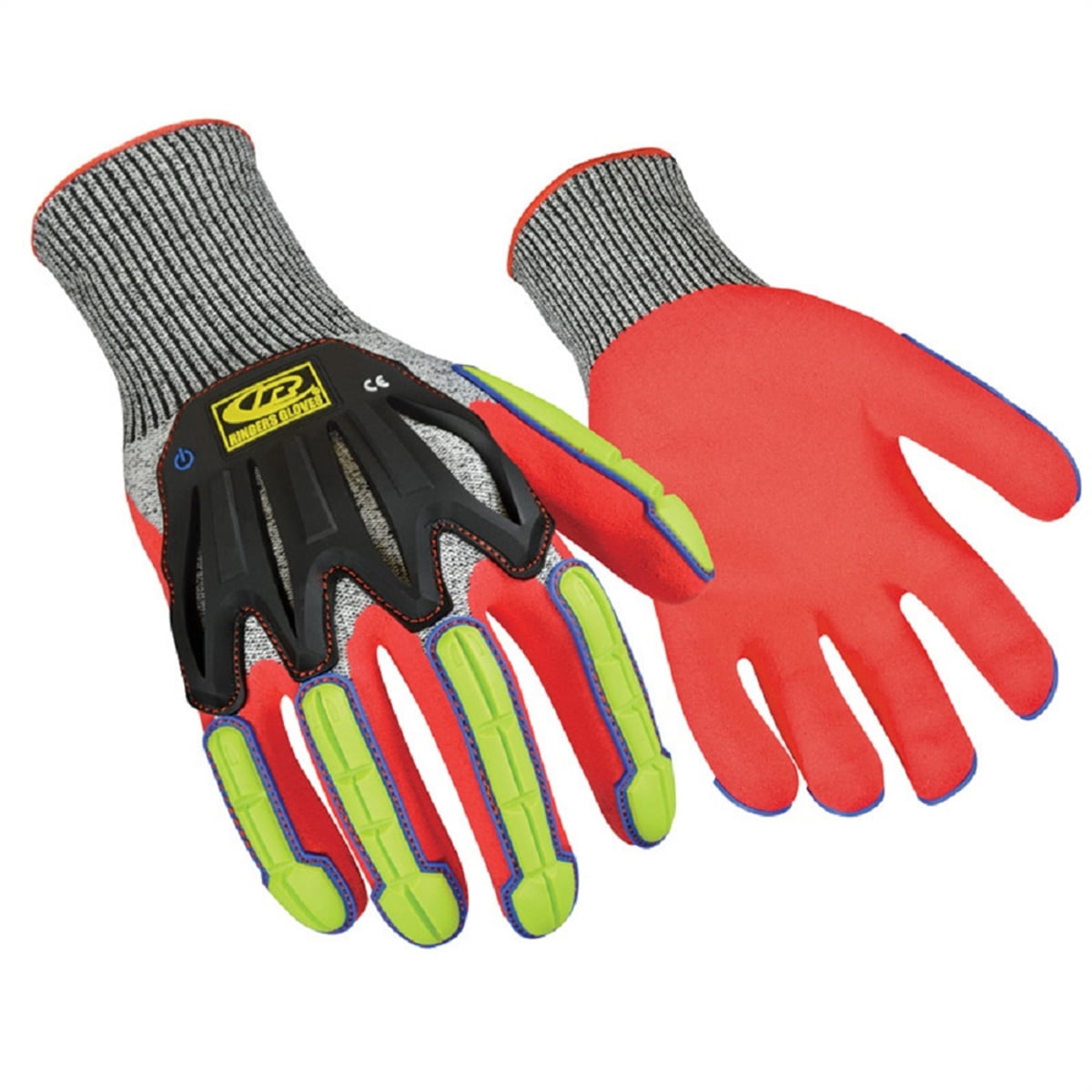 Mechanics Gloves, Hi Vis Green, XXS, PR by Ringers Gloves - 3