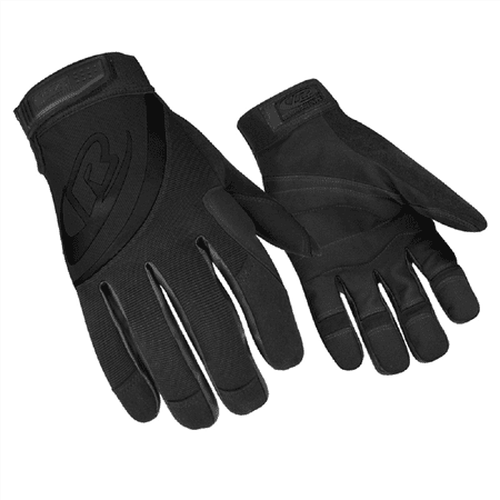 RINGERS R-353 Padded Rope Channel Advanced Rescue Gloves, Black Medium, 1 Pair
