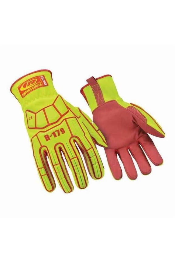 Impact Gloves,L,Full Finger,PR 179-10