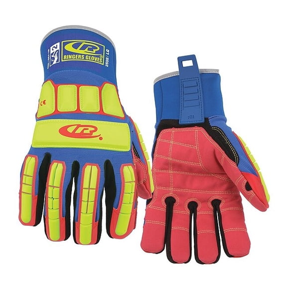 Ringers Gloves Impact Resistant Gloves,Blue,M,PR 259B