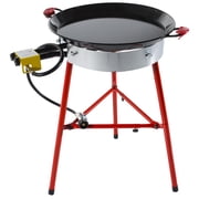 Ringg Chef Series Classic Outdoor Propane Flat Top Cooking Kit, 22-in. Enameled Steel Pan, Dual Burner & Stand for Camping and Backyards