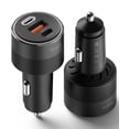 thumbnail image 1 of Ringke 3-Port Car Fast Charger [3-in-1] Compatible With All Car Types, Anti-Overheat and Consistent Current Safety Proven Technology Charger - Black, 1 of 11