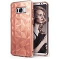 thumbnail image 1 of Ringke Air Prism Case Compatible with Samsung Galaxy S8, 3D Geometric Design Slim TPU Cover - Rose Gold, 1 of 8