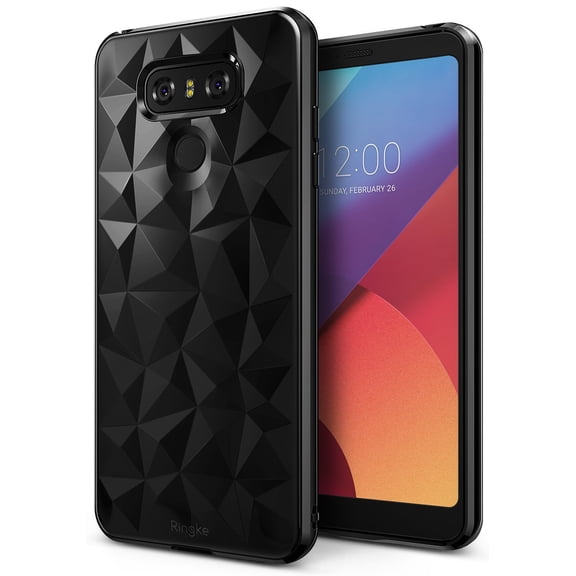 Ringke Air Prism Case Compatible with LG G6, 3D Geometric Design Slim TPU Cover - Ink Black