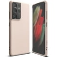 thumbnail image 1 of Ringke Air-S Case Compatible with Samsung Galaxy S21 Ultra, Flexible Matte Slim Cover - Pink Sand, 1 of 9