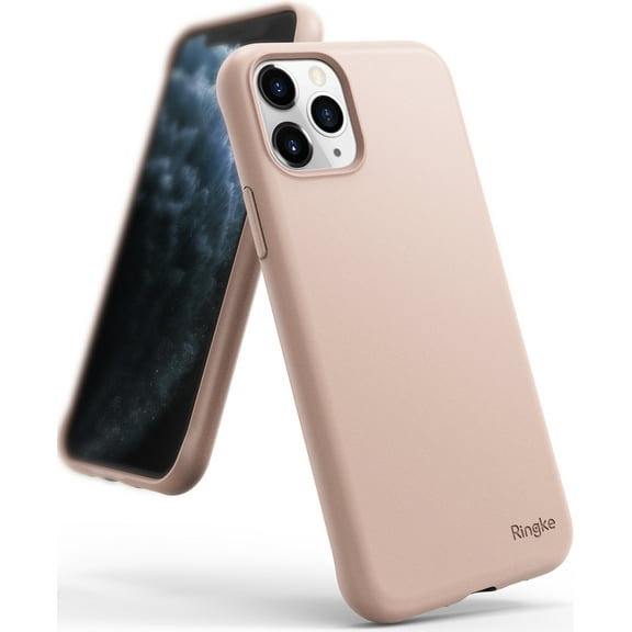 Ringke Air-S Case Compatible with iPhone 11 Pro, Silicone Flexible Matte Slim Cover - Pink Sand