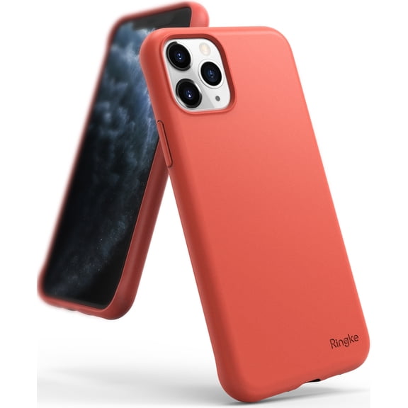 Ringke Air-S Case Compatible with iPhone 11 Pro, Silicone Flexible Matte Slim Phone Cover - Coral