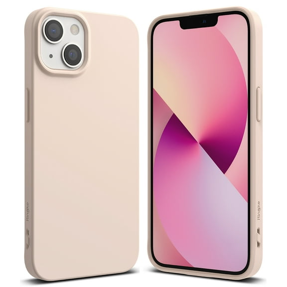 Ringke Air-S Case Compatible with iPhone 13 Mini, Flexible Shockproof Matte Slim Cover - Pink Sand