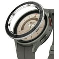 thumbnail image 1 of Ringke Bezel Styling Compatible with Samsung Galaxy Watch 5 Pro 45mm Case, Adhesive Frame Ring Cover Anti Scratch [Stainless Steel] Protector Accessory - 45-96 (ST) Silver + Black, 1 of 7