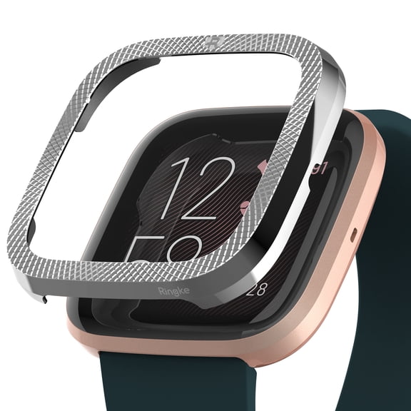 Ringke Bezel Styling Full Stainless Steel Frame Case Designed for Fitbit Versa 2-42 (ST) Silver