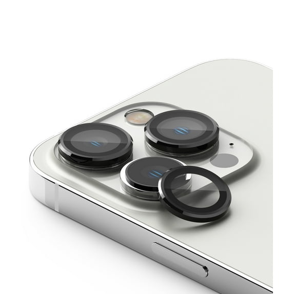Ringke Camera Lens Frame Glass Compatible with iPhone 14 Pro Max Camera Lens Protector and iPhone 14 Pro Camera Lens Protector, Glass Covers and Aluminum Alloy Frames - Black