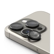 Ringke Camera Lens Frame Glass [Individual Lens Covers] Compatible with iPhone 15 Pro Max Camera Lens Protector, Tempered Glass Covers and Aluminum Alloy Frames - Black