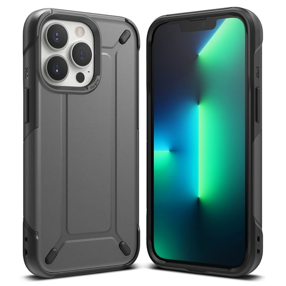 Ringke DX Case Compatible with iPhone 13 Pro Max, Tough Dual-Layered Military Grade Drop Protection Heavy Duty Back Cover - Gun Metal