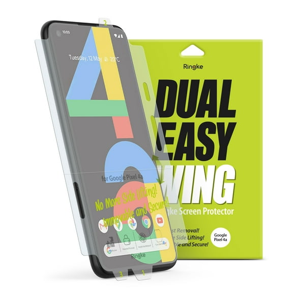 Ringke Dual Easy Wing Designed for Google Pixel 4a Screen Protector - 2 Pack