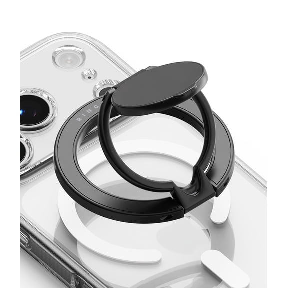 Ringke Dual Magnetic Smart Holder for MagSafe, Magnetic Phone Stand Kickstand Holder Foldable Mount Hands-Free Stand - Black