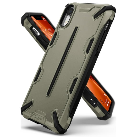 Ringke Dual-X Case Compatible with iPhone XR, Double Layer Heavy Duty Defense Armor Cover - Sand