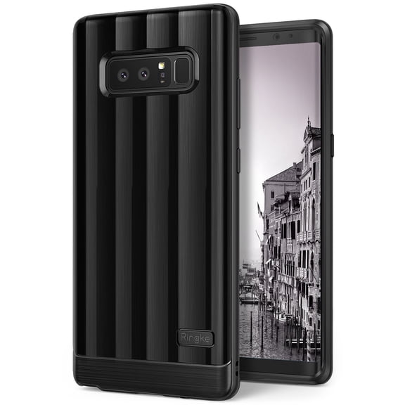 Ringke Flex S Pro Case Compatible with Samsung Galaxy Note 8, Advanced Titanium Pattern Finish Optimized Coating Protective Cover - Titanium Black