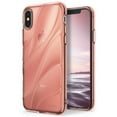 thumbnail image 1 of Ringke Flow Case Compatible with iPhone 8, Minimalist Wavy Textured Shock Absorption TPU Lightweight Design Cover - Rose Gold, 1 of 9