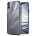 thumbnail image 1 of Ringke Flow Case Compatible with iPhone 8, Minimalist Wavy Textured Shock Absorption TPU Lightweight Design Cover - Smoke Black, 1 of 9