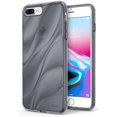 thumbnail image 1 of Ringke Flow Case Compatible with iPhone 8 Plus, Minimalist Wavy Textured Shock Absorption TPU Lightweight Design Cover - Smoke Black, 1 of 1