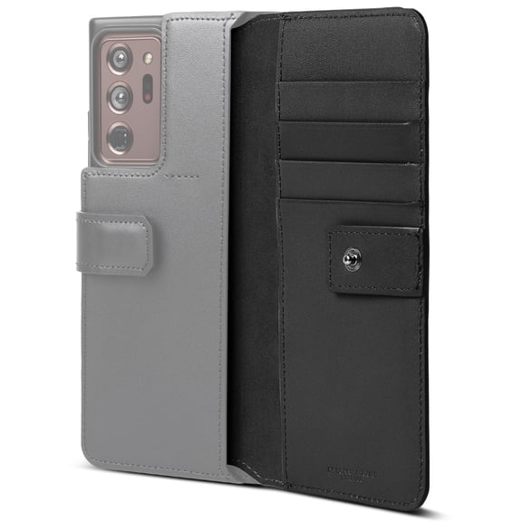 Ringke Folio Signature Plus Case Compatible with Samsung Galaxy Note 20 Ultra, Handcrafted Artisan Leather Wallet Cover with Extra Card Slot - Black