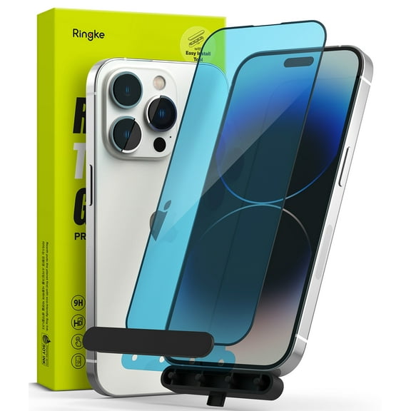 Ringke Full Cover Glass [Shatterproof Coverage] Compatible with iPhone 14 Pro Screen Protector 6.1 Inches, Full-Coverage Premium Tempered Glass