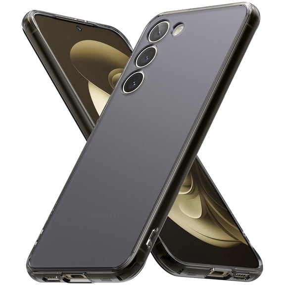 Ringke Fusion [Anti-Fingerprint] Compatible with Samsung Galaxy S23 5G Case, Protective Sturdy Back Shockproof TPU Bumper Translucent Smudge Proof Cover for Women, Men - Matte Smoke Black