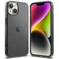 thumbnail image 1 of Ringke Fusion [Anti-Fingerprint Technology] Compatible with iPhone 14 Case 6.1 Inches, Protective Sturdy Back Shockproof TPU Bumper Translucent Smudge Proof Cover for Women, Men - Matte Smoke Black, 1 of 11