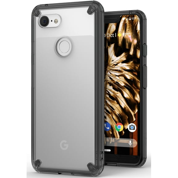 Ringke Fusion Case Compatible with Google Pixel 3XL, Transparent Drop Protection Case - Smoke Black