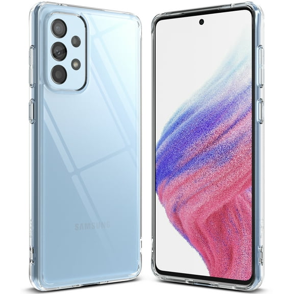 Ringke Fusion Case Compatible with Samsung Galaxy A73, Transparent PC Back TPU Bumper Drop Protection Phone Cover - Clear