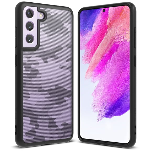Ringke Fusion Case Compatible with Samsung Galaxy S21 FE, Drop Protection Cover - Matte Camo Black
